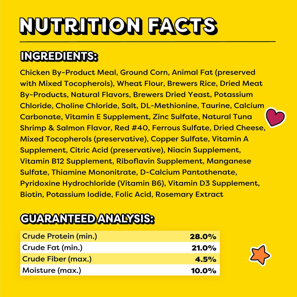 Temptations MixUps 16 Ounce tub nutritional information label