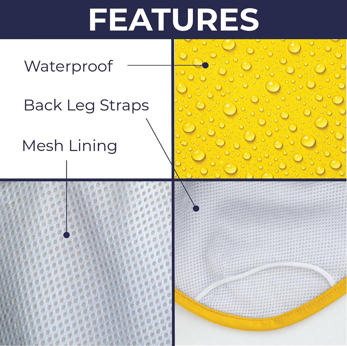 Hudson Hound canine outerwear highlighting the moisture wicking interior mesh lining.