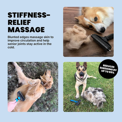 MalsiPree premium imported dog comb for medium and large double coated pet breeds
