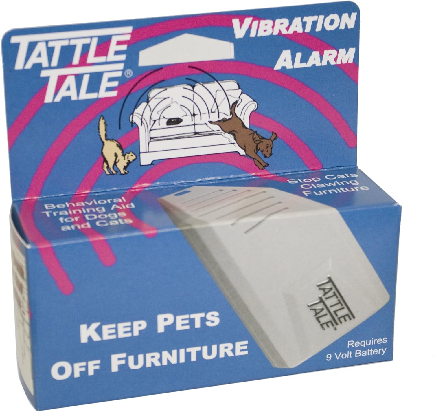 Tattle Tale motion-activated pet training alarm device.