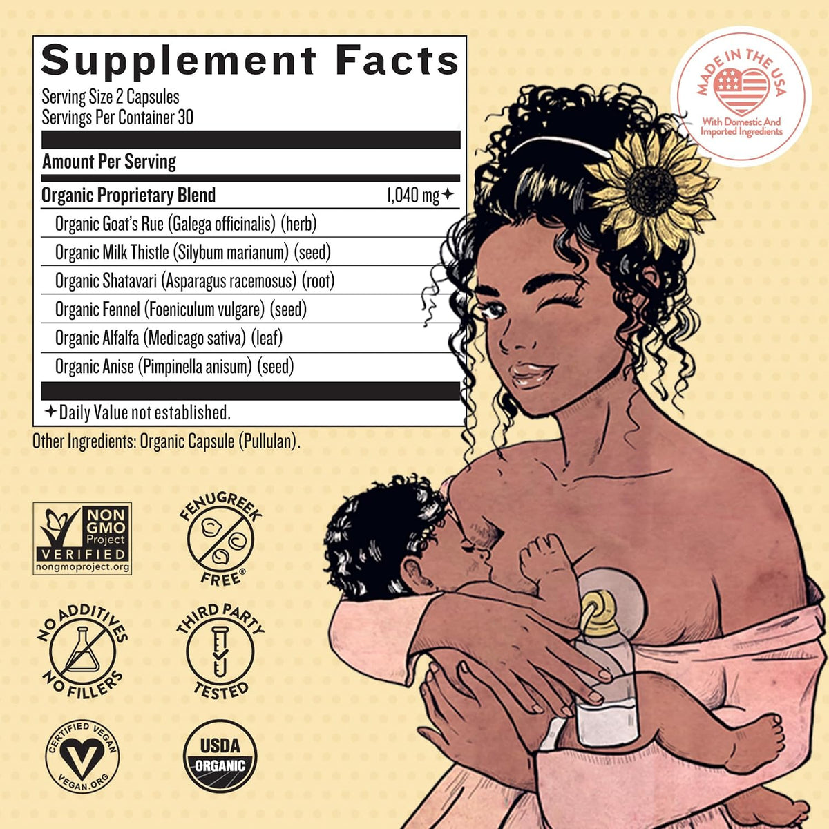 Legendairy Milk Liquid Gold Organic Lactation Support, 60 Capsules - Image 6