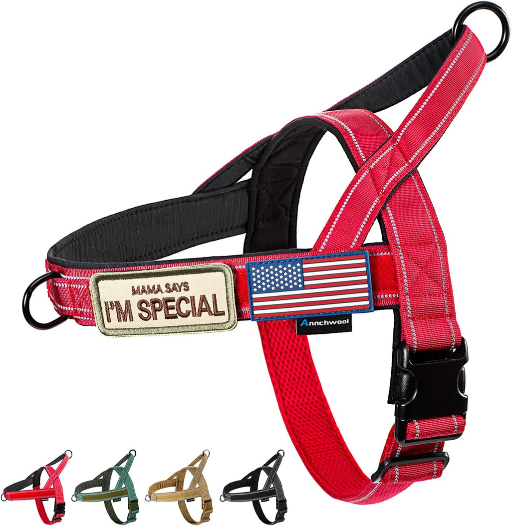 Annchwool No Pull Dog Harness with Soft Padded Handle,Reflective Strip Escape Proof and Quick Fit to Adjust Dog Harness,Easy for Training Walking for Small & Medium and Large Dogs(Brown,L) - Image 11