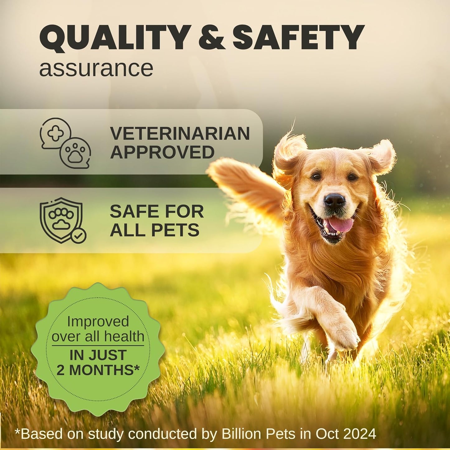 Billion Pets pet health supplement for healthy skin and shiny coat