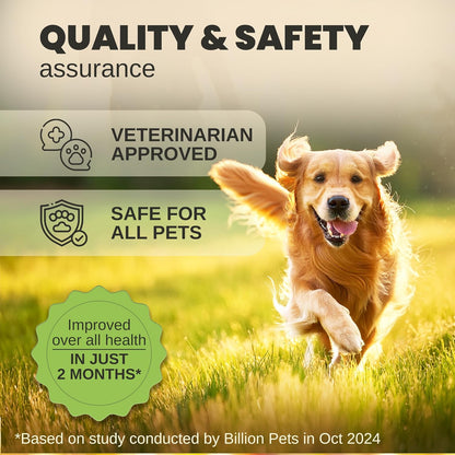 Billion Pets pet health supplement for healthy skin and shiny coat