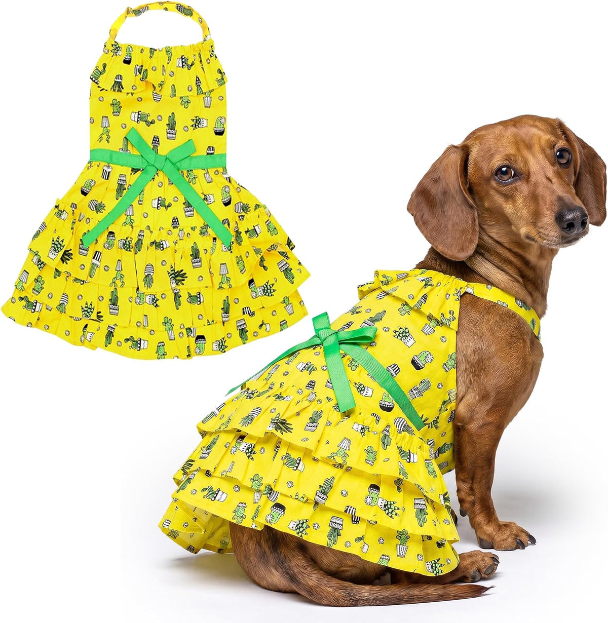 Parisian Pet Hawaiian Dog Dress - 100% Cotton Summer Clothes for Large Dogs Girl - Pet Dress with Pull-Up Straps - Floral Beach Dog Outfit - Lightweight Puppy Clothes - Stylish Dresses for Dogs - Image 10