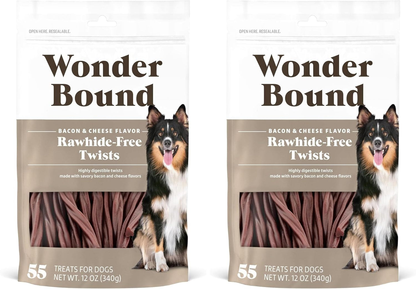 Wonder Bound dog treats packaging details and flavor profile