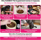 X100BEST pet cardiac support supplement bottle back label displaying active ingredients and taurine content