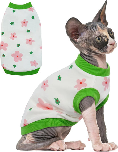 Pumyporeity pink cat shirt for sensitive skin and sun protection