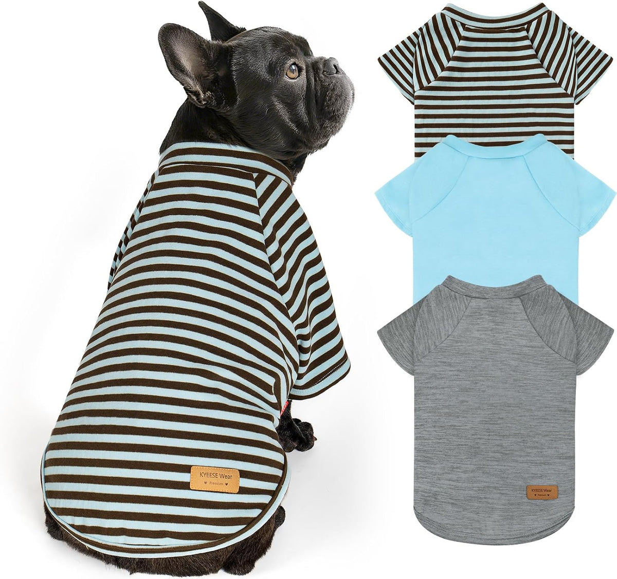 KYEESE 2Pack Dog Sweater, Soft Pet Sweatshirt Stretchy Pullover Dog Sweater for Medium Large Dogs Boy, Lightweight Fleece Pet Shirt Clothes with Sleeves, 2XL - Image 11