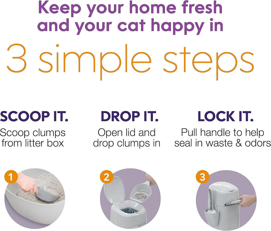 Litter Genie XL+ Pail | Cat Litter Waste Disposal System for Odor Control | Includes 1 Jumbo Refill Bag - Image 11