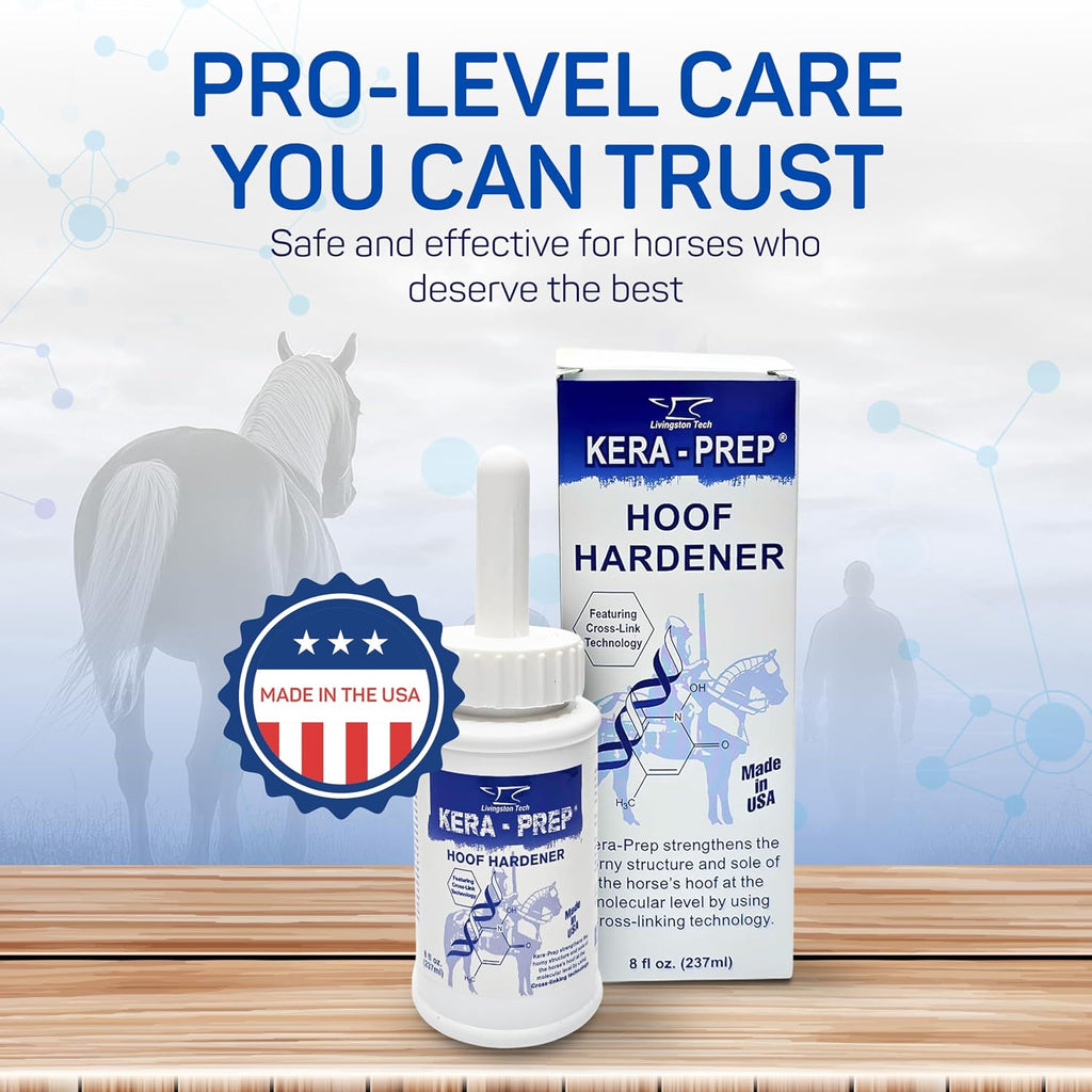 Livingston Tech Kera Prep professional horse hoof sealant preparation liquid