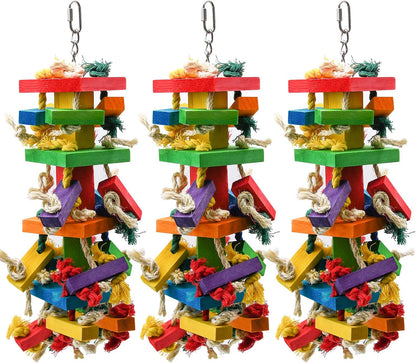 Premium international pet supplies colored hanging blocks for large parrots