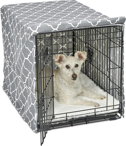 MidWest Homes for Pets Small Dog Crate Cover Featuring Teflon Fabric Protector, Poly-Cotton Privacy Kennel Cover Fits Most 24-inch Crates, Pink Designer Print, Machine Washable, Reduces Barking - Image 15
