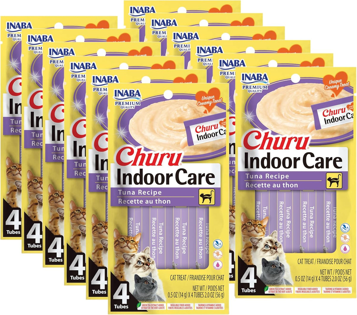 INABA Churu for Cats, Functional, Creamy Lickable Pure Cat Treat for Indoor Care and Hairball Control, 0.5 Ounces Each, 24 Tubes (4 per Pack), 2 Flavor Tuna and Chicken Variety Pack - Image 12
