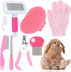 VCZONE complete purple pet care kit packaging contents including cleaning comb.
