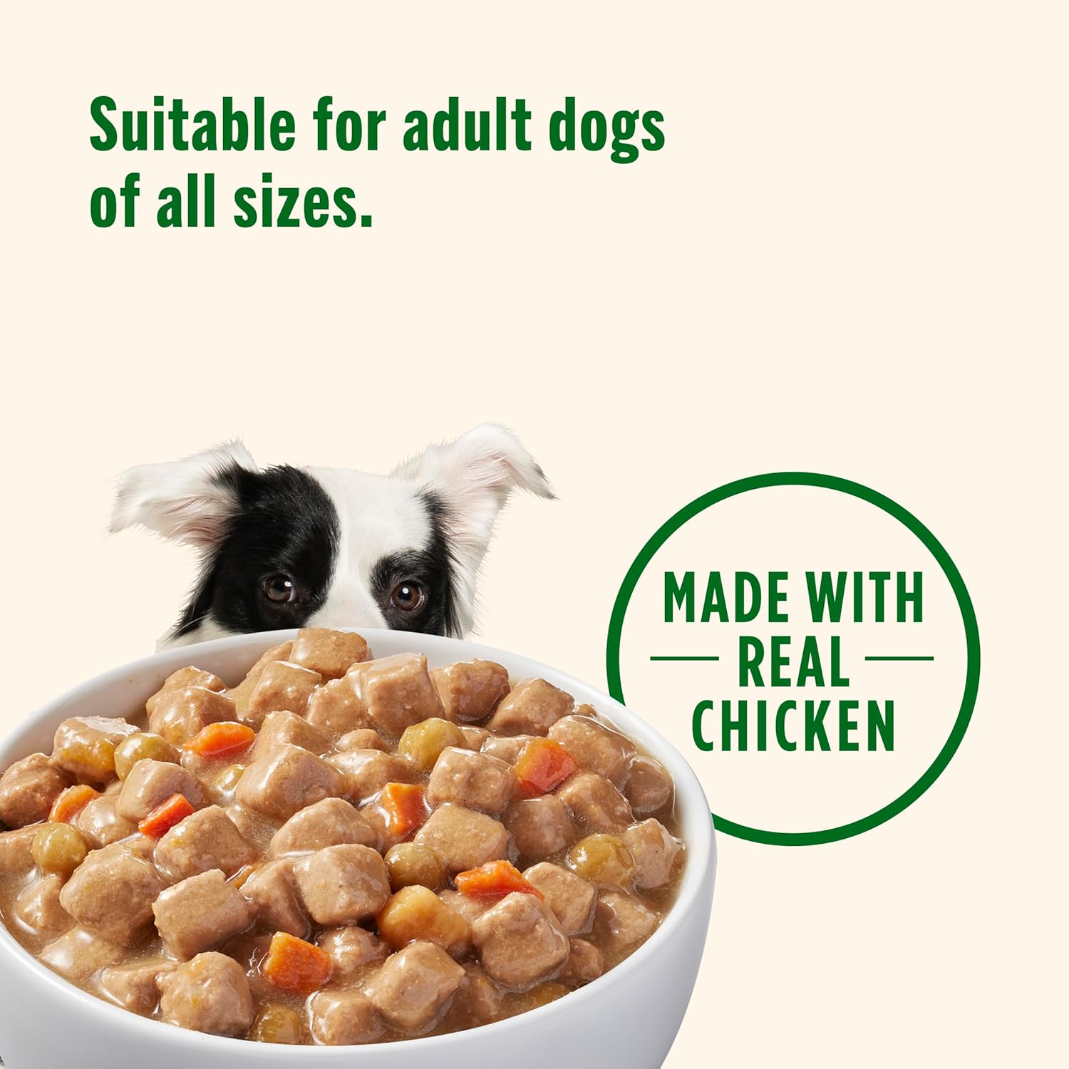Nutrish adult wet dog food chunks in savory gravy healthy topper