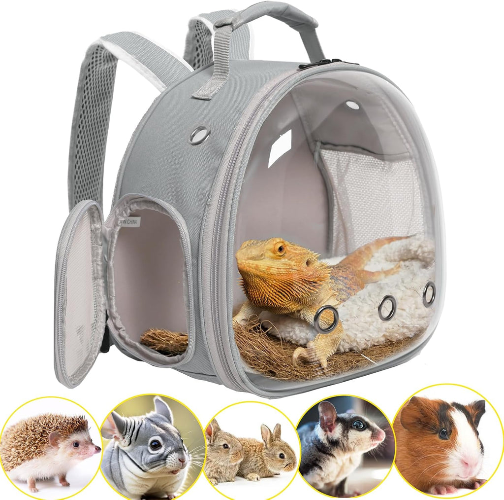 Bearded Dragon Travel Carrier,Lizards Carrier, Small Animal Travel Carrier for Sugar Glider Hedgehog Rat Parrot Bird Guinea Pig, Portable Guinea Pig Travel Bag for 2 - Image 11