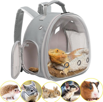 Bearded Dragon Travel Carrier,Lizards Carrier, Small Animal Travel Carrier for Sugar Glider Hedgehog Rat Parrot Bird Guinea Pig, Portable Guinea Pig Travel Bag for 2 - Image 11