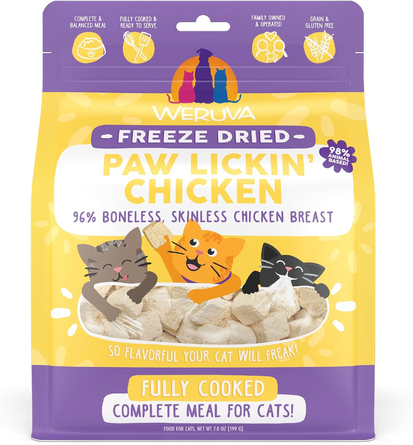 Weruva Cat Freeze Dried, Paw Lickin' Chicken with Chicken Breast, 1oz Bag - Image 12