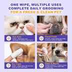 pH balanced pet grooming wipes with coconut oil and aloe