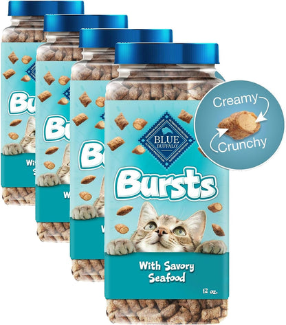 Blue Buffalo Bursts Paw-Lickin' Chicken Crunchy & Creamy Cat Treats, Great for Training, Made with Real Chicken Natural Cat Treats Enhanced with Vitamins, Minerals & Other Nutrients, Tub 12 oz. - Image 14