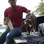 Franklin Sports premium imported spill proof pet bowl back view