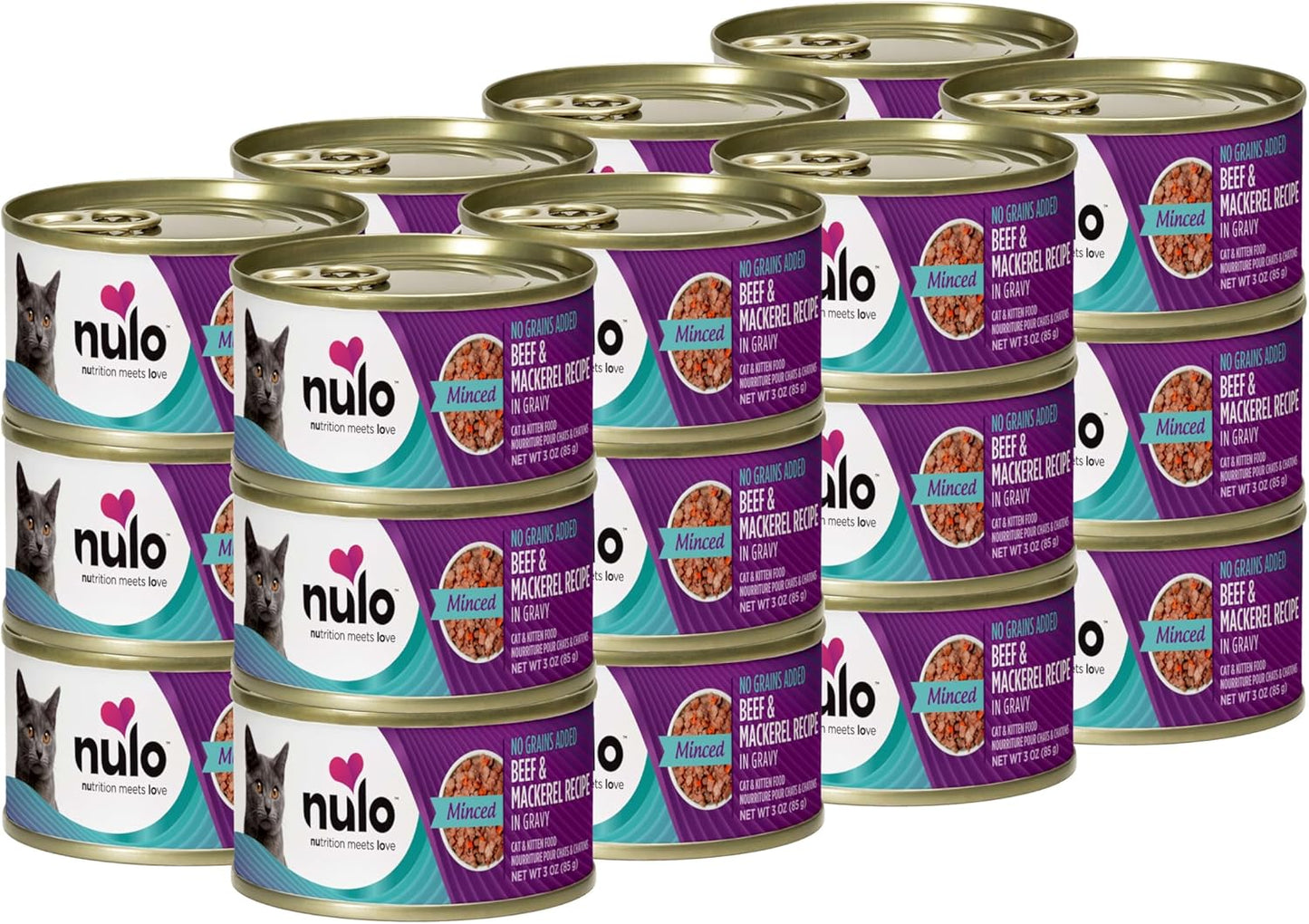 Nulo Variety Flavors Grain-Free Minced Wet Canned Cat Food, 3 Ounce (Pack of 12) - Image 12