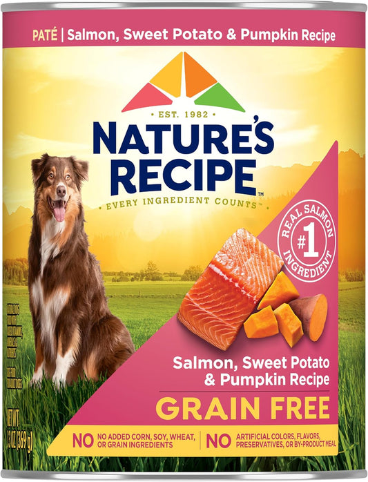 Nature's Recipe premium salmon recipe pÃ¢tÃ© canned wet dog food for adult dogs