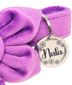 Premium quality imported pet identity tag with paw print charm detail