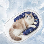 Supet Cat Cooling Mat, Ice-Silk Self-Cooling Pad for Cats, Memory Foam Pet Cooling Bed with Anti-Slip Bottom and Scratch-Resistant Fabric for Summer, Travel, and Indoor Use,28x20'',Donut Blue - Image 12