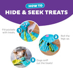 Close up of treat pockets on Outward Hound plush toy