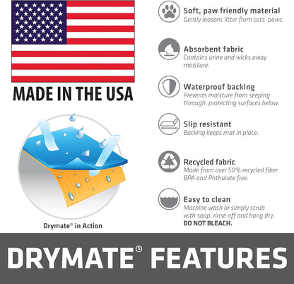 USA imported Drymate original cat litter mat gray packaging view