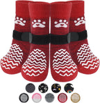 PUPTECK Anti Slip Dog Socks with Double Grippers for Hardwood Floors, Shoes for Hot/Cold Pavement, Boots & Paws Protectors to Prevent Licking, Traction Booties for Senior Small Large Dogs - Image 15