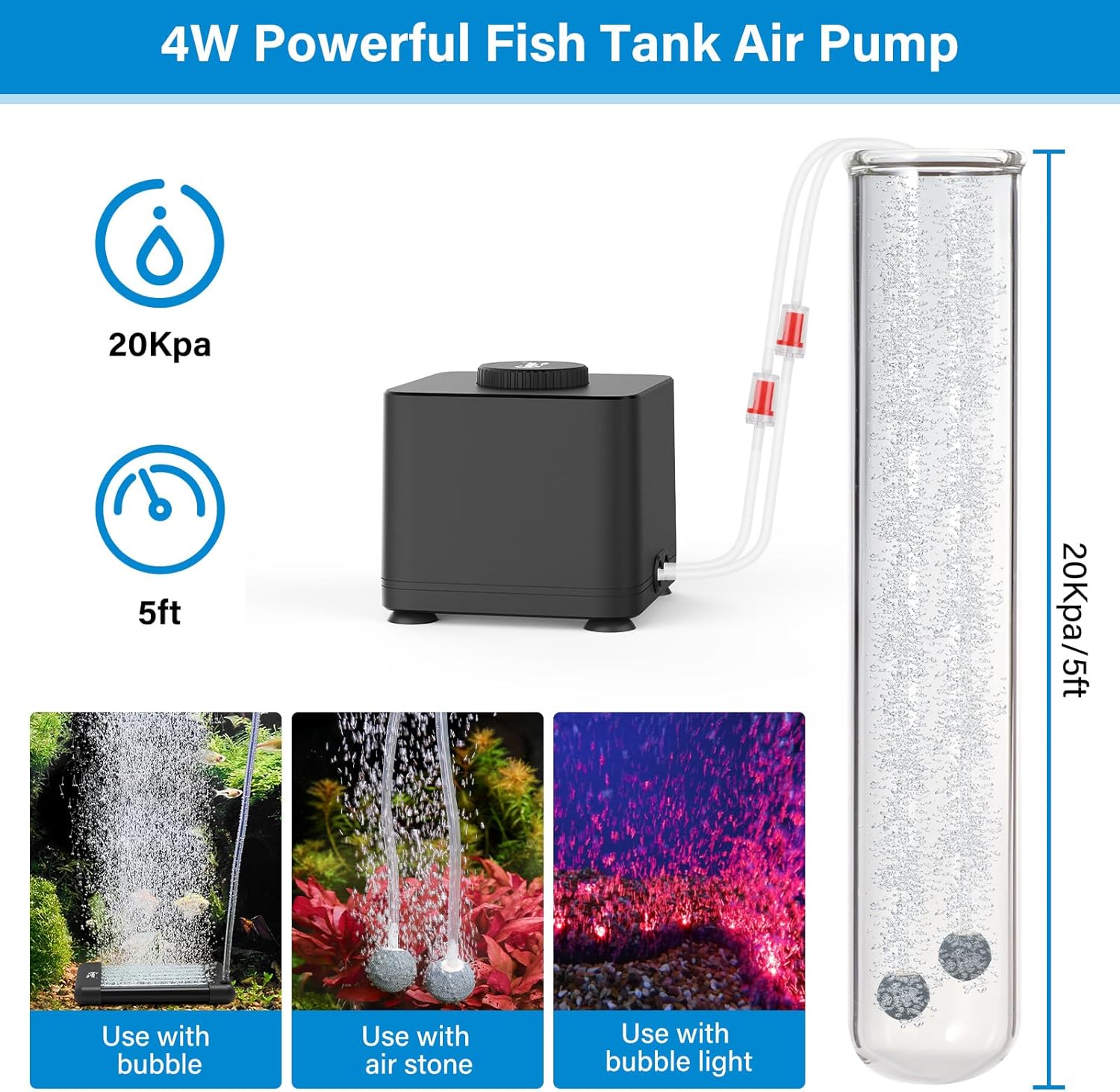 Hygger aquarium pump setup in a professional fish tank