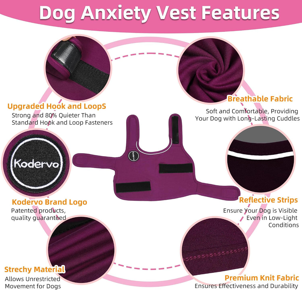 Kodervo calming dog shirt showing hook and loop closures