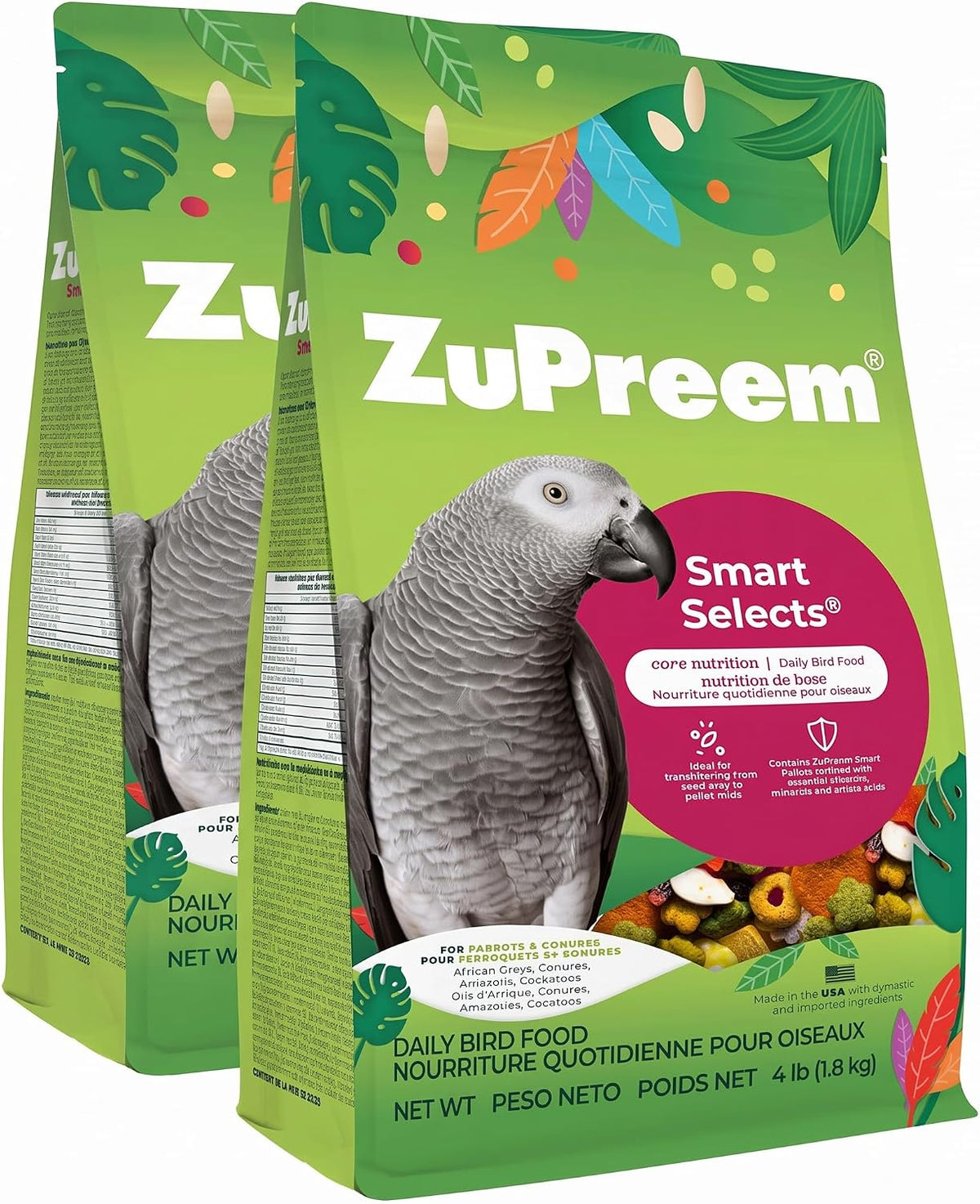 ZuPreem FruitBlend Parrot & Conure Food, Uniform Bird Food, M/L, 3.5 lb - Image 9