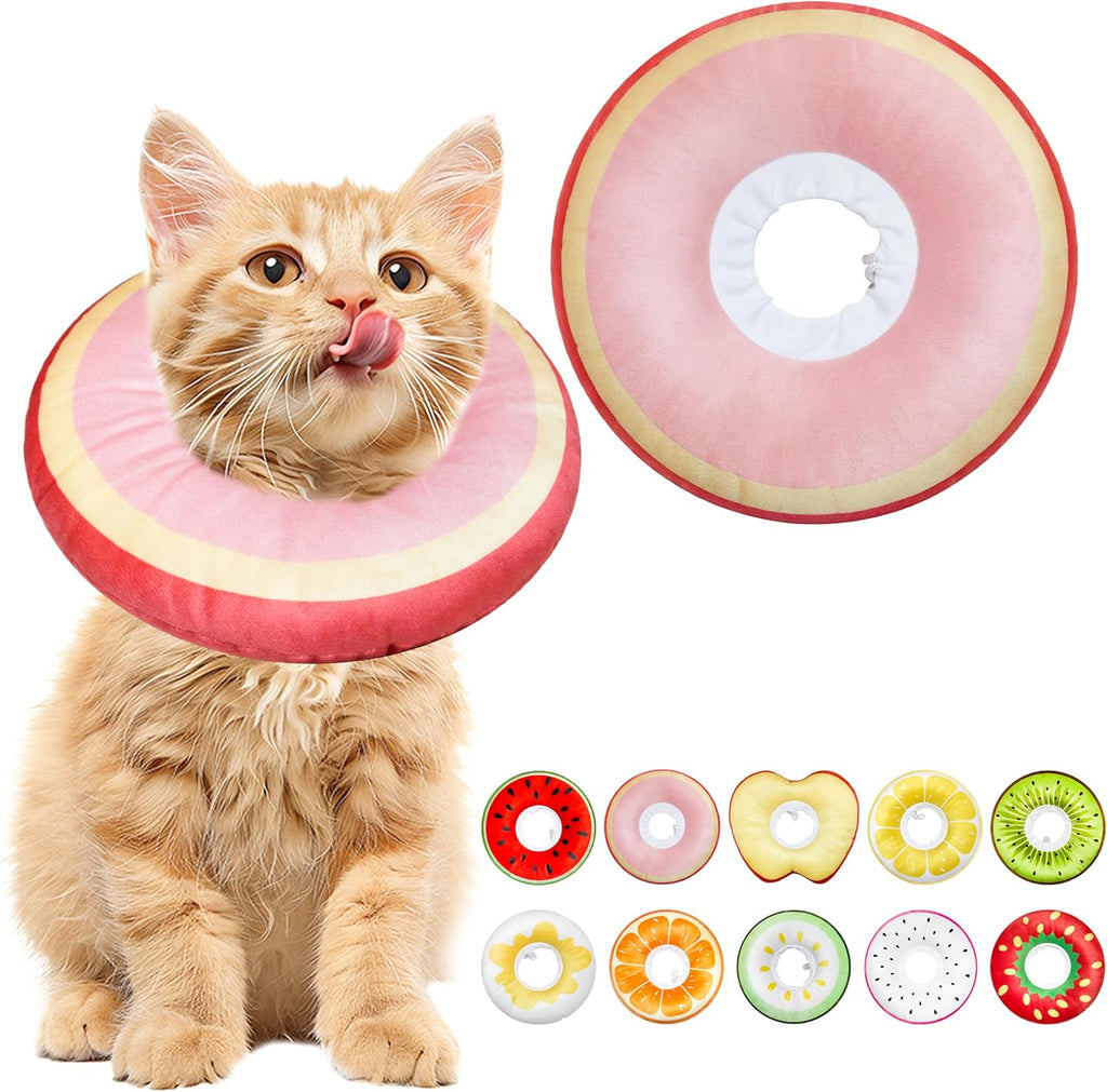 Cat Cone Collar Soft, Adjustable Cat Recovery Cone to Stop Licking, Cute Kitten Donut Collar After Surgery, Elizabethan Collars for Kittens, Lightweight Cats Neck Cones (Orange, Small) - Image 10