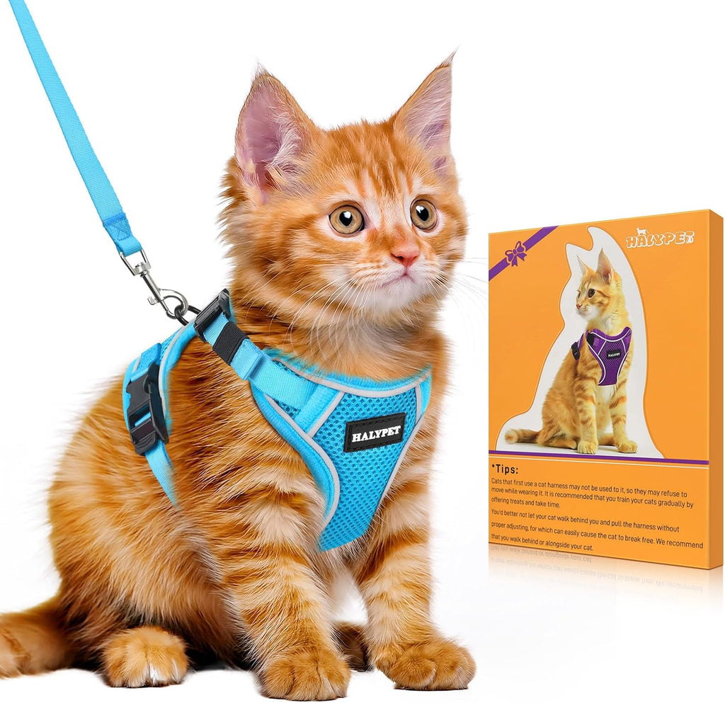 Halypet Cat Harness and Leash Set - MAX Safety 4th-Gen Upgrade, Escape Proof, Adjustable, Comfortable Soft Vest, Easy to Wear Kitten Harness with Reflective Strip for Cats Walking - Small Black - Image 14