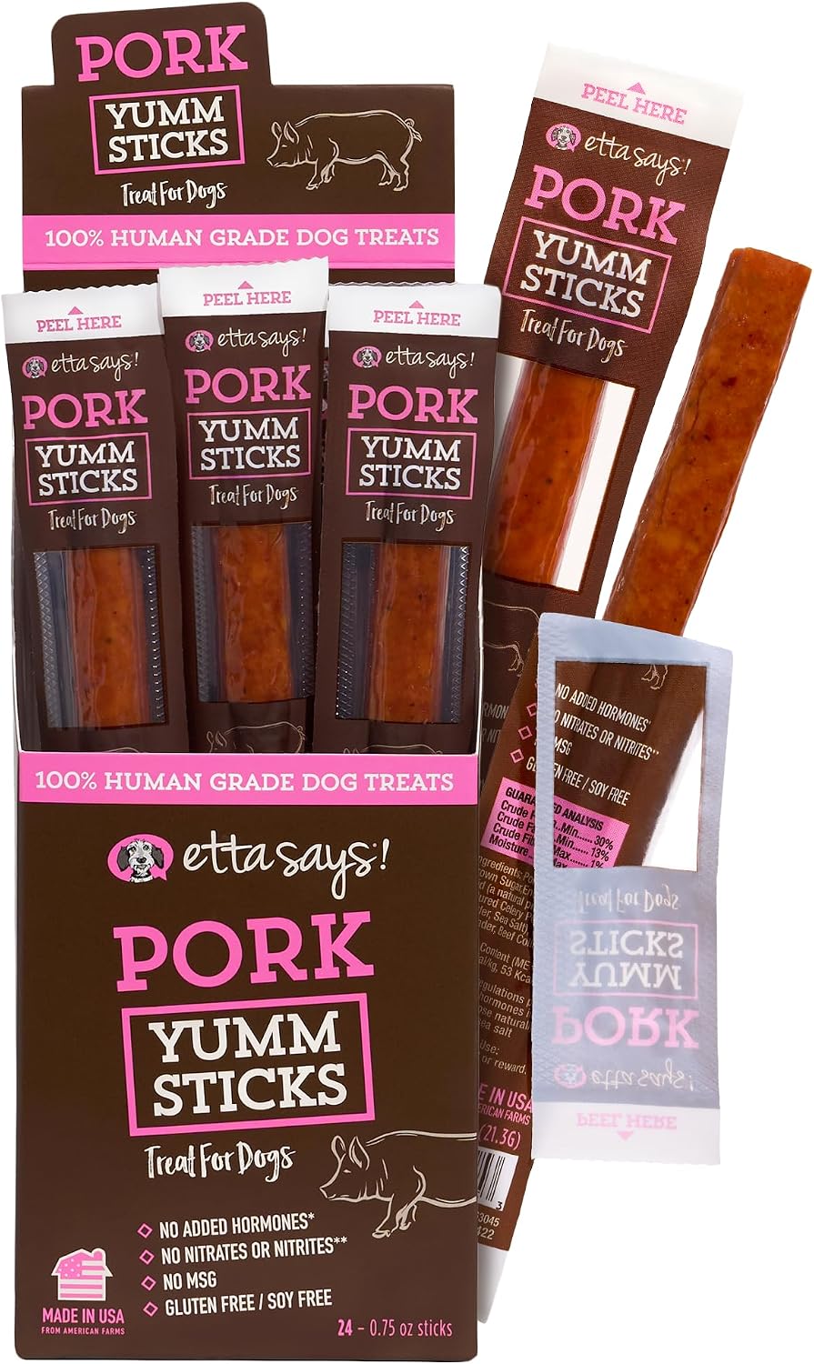 etta says! Yumm Sticks - Real Meat Jerky Dog Jerky Treats - Beef, Chicken, Pork, and Turkey Variety Pack - Human Grade - Made in The USA (12 Count Pack of 1) - Image 10