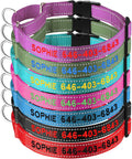 Suncliff personalized martingale dog collar front view showing custom name embroidery
