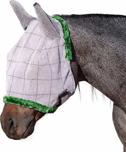 Farnam SuperMask II Horse Fly Mask WITH EARS, Extended Coverage Equine Fly Protection, Protects Eyes from Insects, Debris & UV, Adjustable Throat Latch, Plush Fleece Trim, Average Size - Image 15