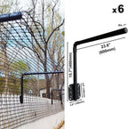 50FT Cat-Proof Fence Topper System 24" Horizontal Outreach Steel Extender Anti-Climb Conversion Kit for Brick/Wood/Vinyl/Metal Fences Pet Safe Barrier (Mesh and Arms Kit) Upgrade - Image 4