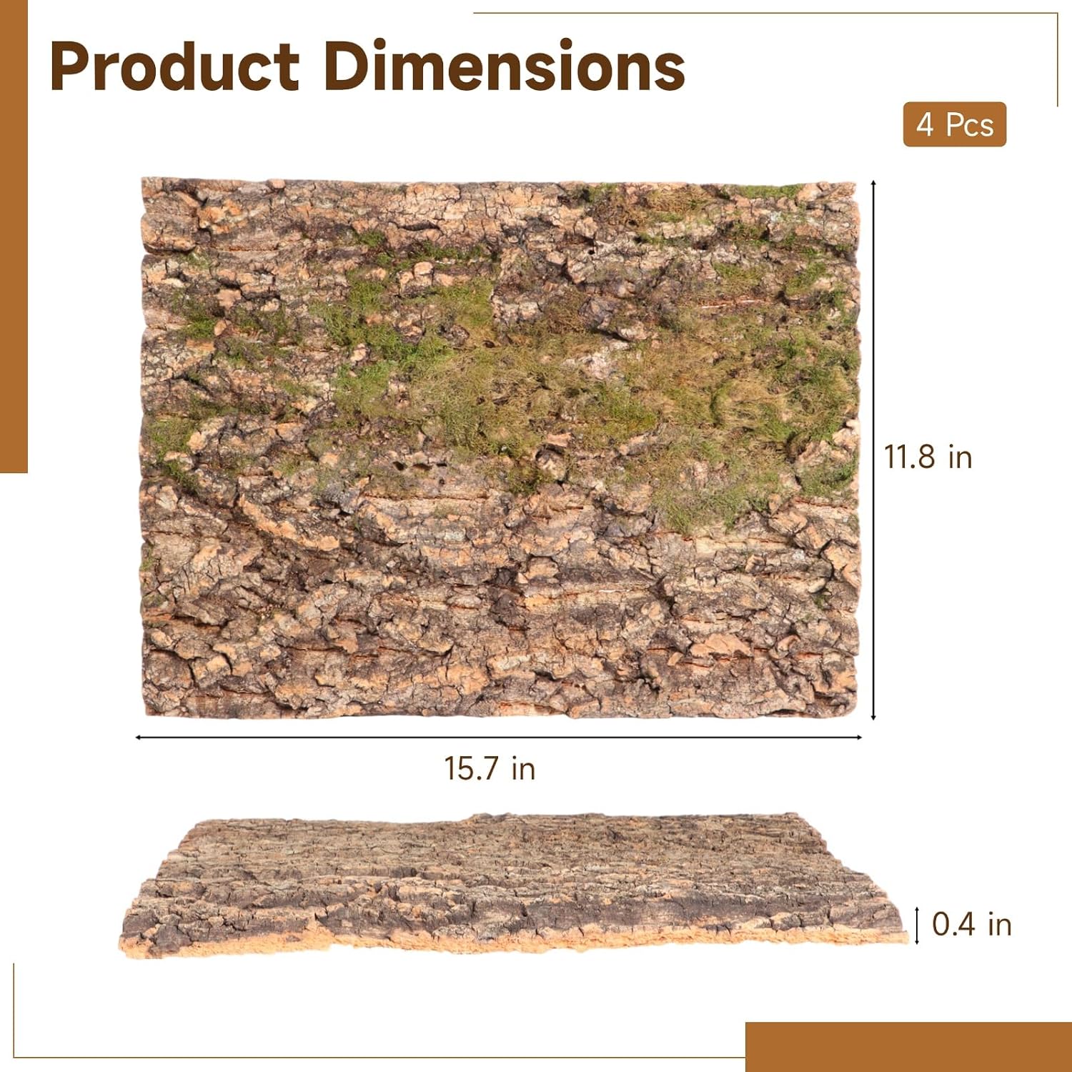 Customizable natural cork sheet being cut to size for vivarium