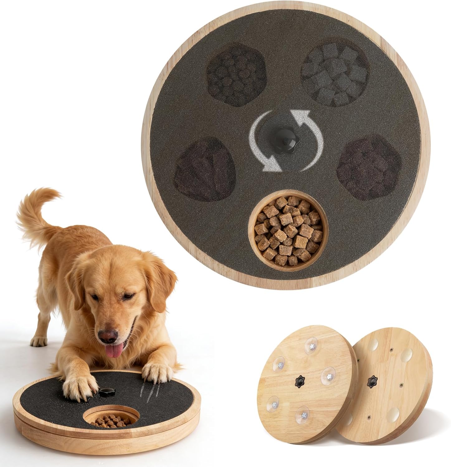 Zenflux Dog Nail Scratch Board with Treat Box front view