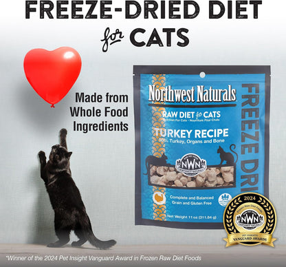 Northwest Naturals raw turkey bite sized nibbles texture close up.