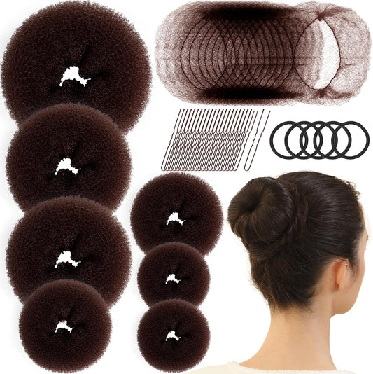 Fandamei hair bun maker set front view with 42 total pieces