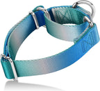 Martingale Dog Collar Colorful Gradient Fashionable - Anti-Escape Soft Durable Pets Collar for Walking Training Outdoor Daily Use -Medium, Purple Green - Image 12