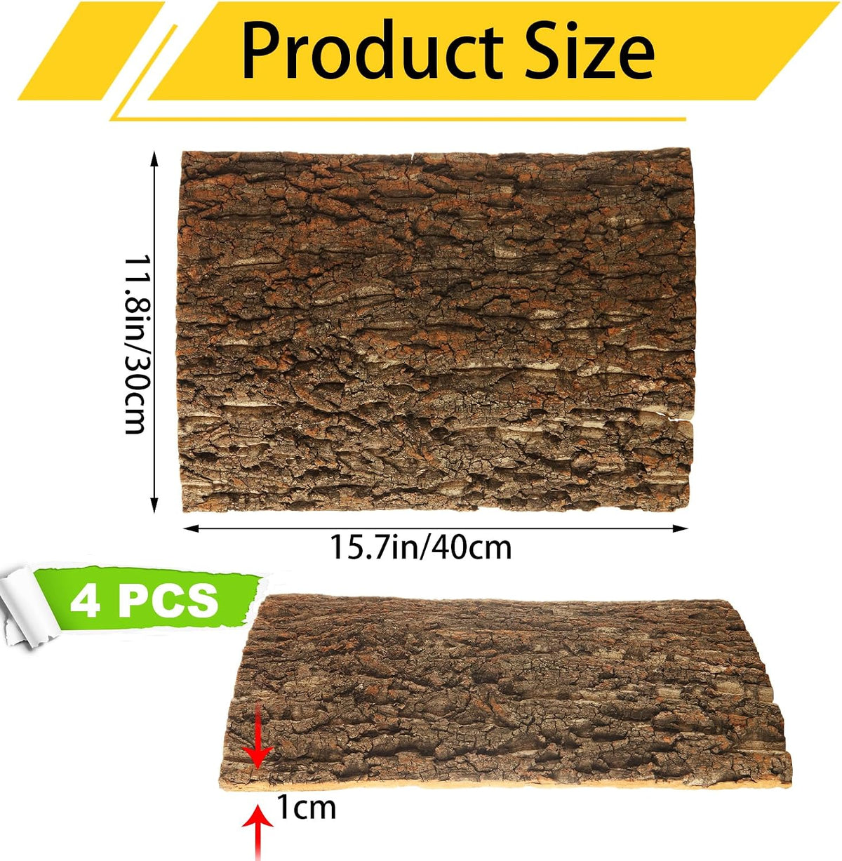 Four pieces of reptile tank background boards arranged side by side