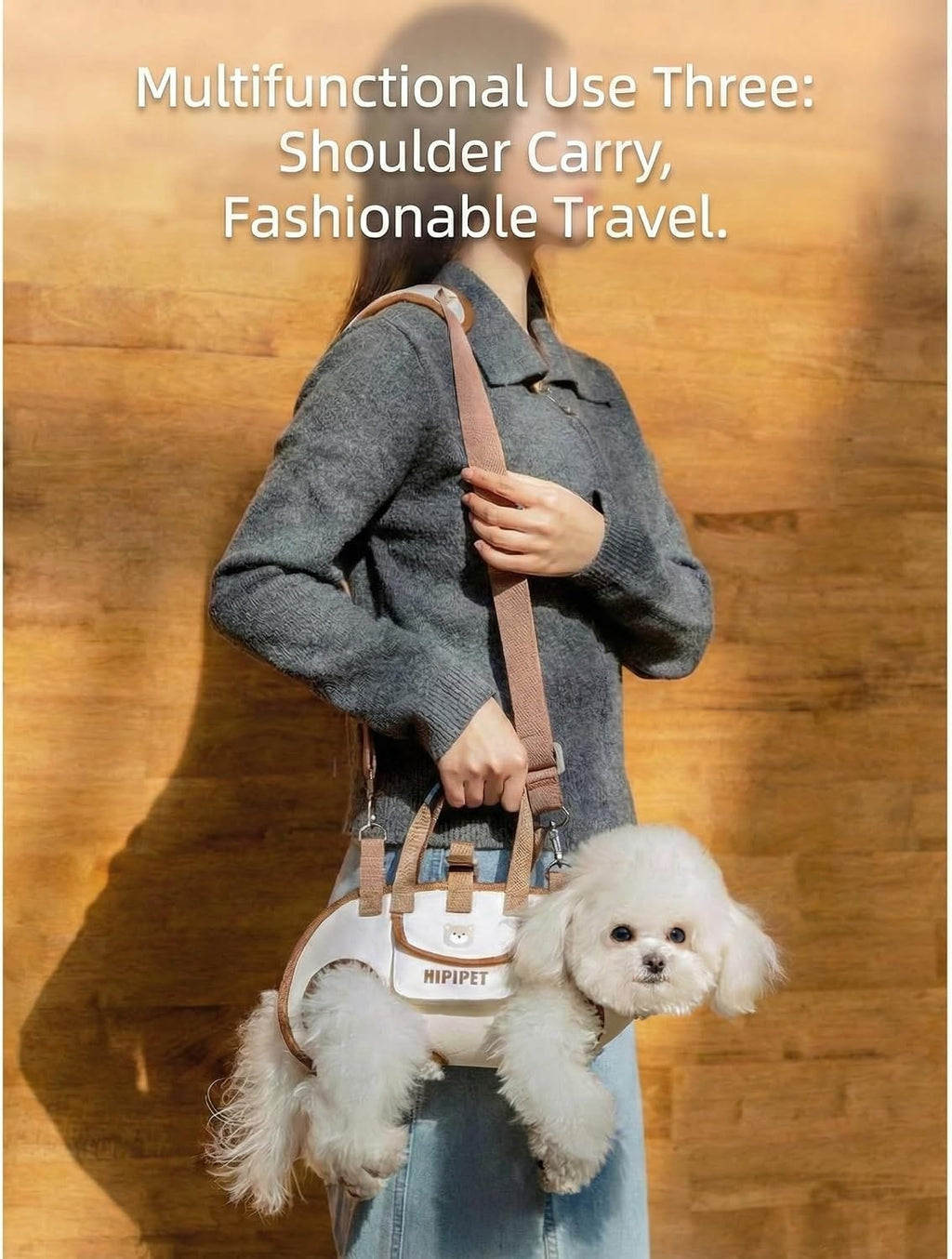 Adjustable straps detail on Paws Direction pet sling
