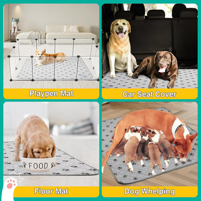 FURWEY 2 Pack Extra Large 72"X72" Washable Pee Pads for Dogs Super Absorbent Dog Training Pads Non-Slip Waterproof Pet Training Pads Mats Whelping Pads for Dogs Cats Puppy - Image 9